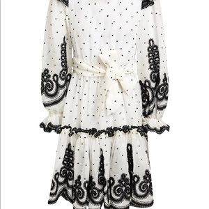 NWT- zimmermann Lovestruck rope silk linen mini dress size AUS 1